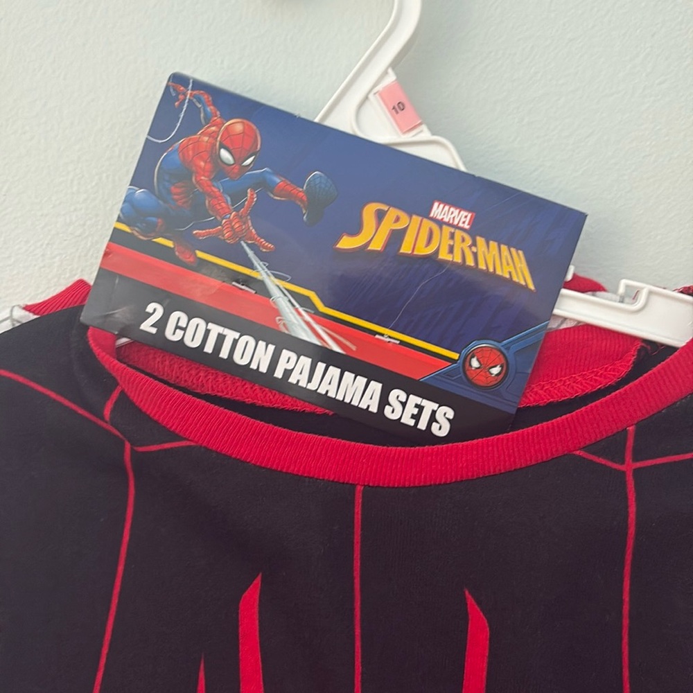 NWT Marvel Spiderman 2 cotton pajamas set.  Size 10. - Picture 4 of 6